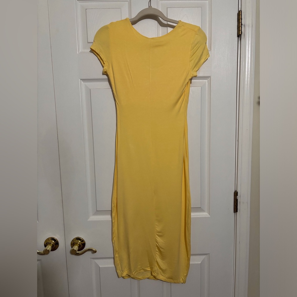 See You Monday Yellow V-Neck Dress - Picture 2 of 3